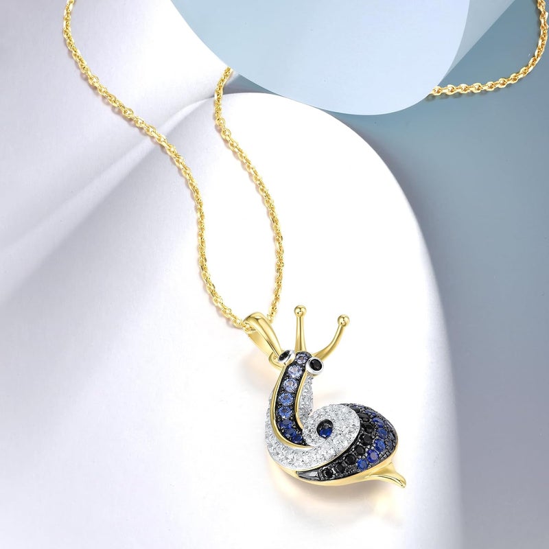 Santuzza 925 Sterling Silver Animal Gemstone Pendant for Women - Image 3